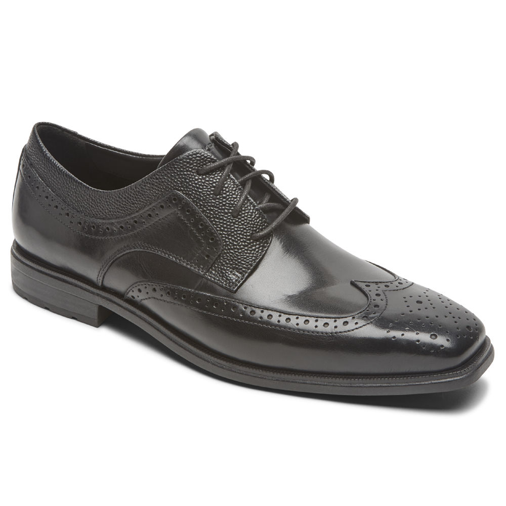 Rockport Mens Dres Sports Business 2 Wingtip - Dress Shoes Black - XCP932164